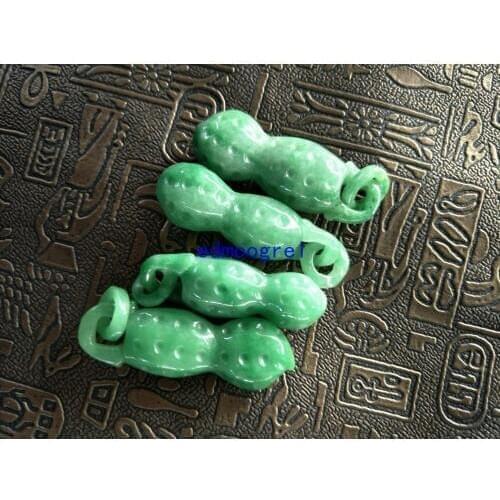 Rare Old Chinese aEmerald Pendant,peanut,4 pieces/pack,Home decorations ornaments