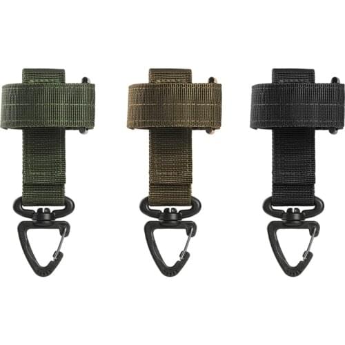 Molle Webbing Gloves Rope Holder Military Molle Hook Outdoor Keychain Tactic Gear Clip Keeper Pouch Belt Keychain N58B