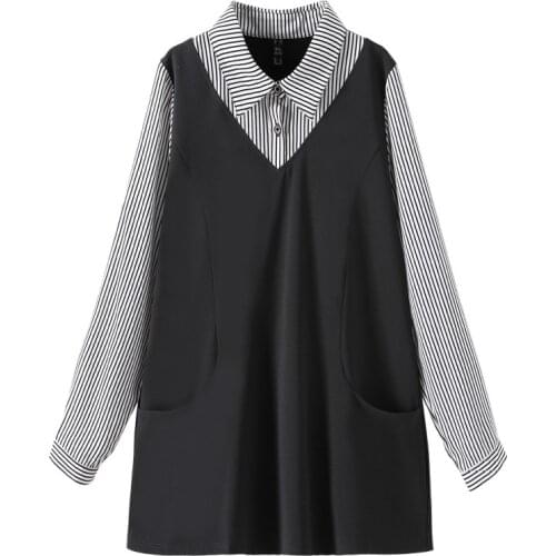 Plus Size 10XL 8XL 6XL 4XL Women Long Sleeve Spring T Shirts Femme Elegant Vintage Patchwork Clothing Slim Tshirts For Mujers