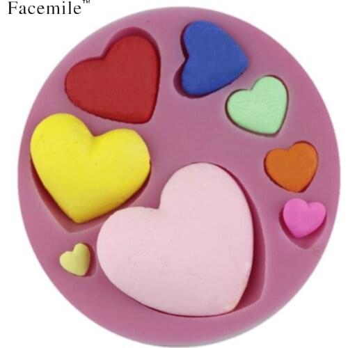 Valentines Day Heart Silicone Fondant Cake Cupcake Jelly Tray Pan Mold Silicone DIY Tool Chocolate Mold Baking Decoration Tool