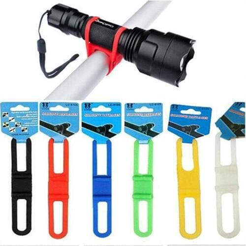 Bicycle Handlebar Silicone Strap Cord Bike Front Light Phone Fixing Elastic Tie Rope Cycle Torch Flashlight Holder Clip Bandages