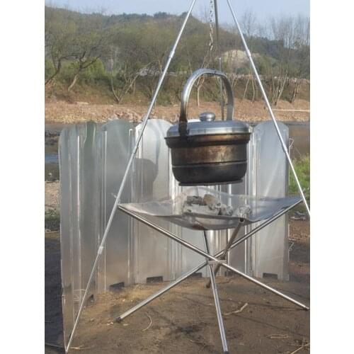 Foldable Wind Deflector Lightweight Windproof Camping Stove Board Metal Wind Shield For Outdoor Camping Picnic Gas Stove Cooking