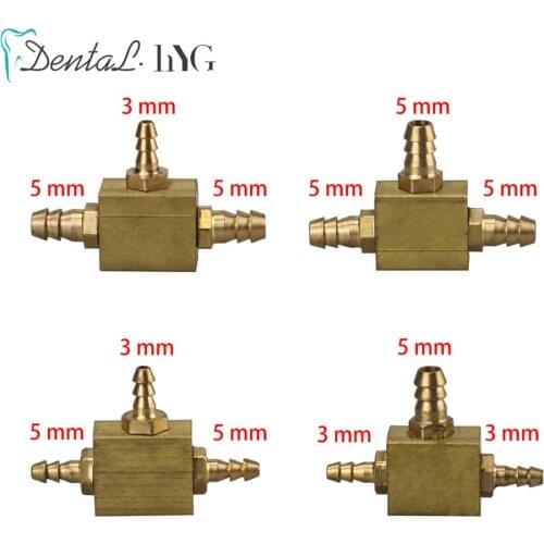 10pcs Dental 3 WAY Adaptor Copper Connectors Valve Air Water Valve Three Accept Valve Dental Chair Unit Spare Part Acessories