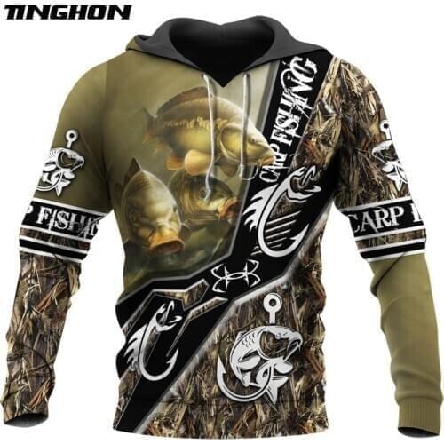 Carp Fishing pattern 3D All Over Printed Hoodie For Men/Women Harajuku Fashion Animal hooded Sweatshirt Casual Jacket Pullover