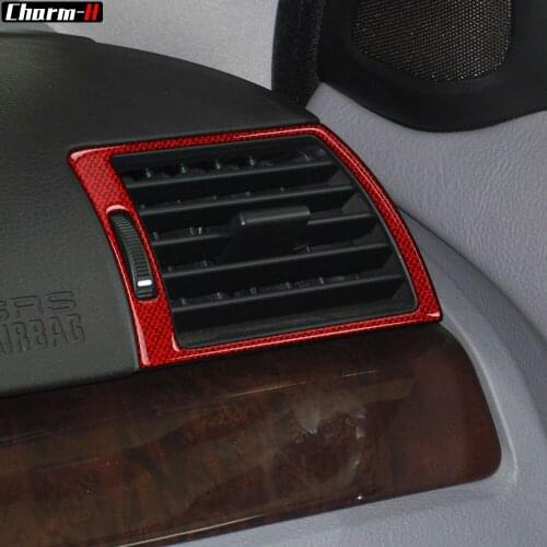 Carbon Fiber Central Air Outlet Vent Sticker Trim for BMW 3 Series E46 M3 1998-2004