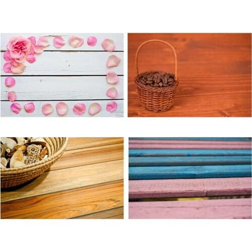 Wood Board Basket Background Vinyl Photography Retro Backdrop Photo Prop