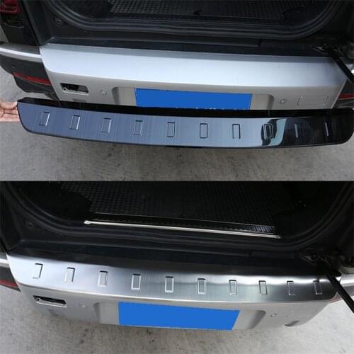 For Land Rover Defender 110 2020 2021 Stainless Steel Car External Rear Bumper Guard Plate Protect Cover Trim Accessories