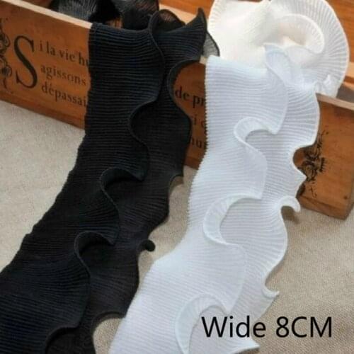 1Yards High Quality Lace Fabric Craft Supplies 8cm Ribbon Guipure Sewing Trimmings Lace For Dress Decoration dentelle encaje XA1