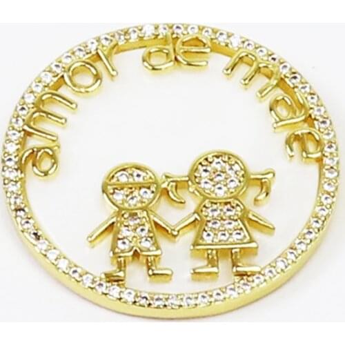 10Pcs Wholesale Round Pendant Boy And Girls Pendant Jewelry Necklace Accessories New design pendant 51597