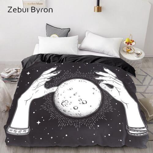 3D Print Duvet Cover Custom ,Comforter/Quilt/Blanket case Queen/King/220x240/200x200 Bedding Boho moon,drop ship