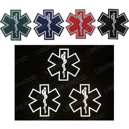 3D PVC Rubber Medical Infrared Reflective Patch Tactical Badge Military Emblem DIY Patches for Clothing Backpack Parche Militar