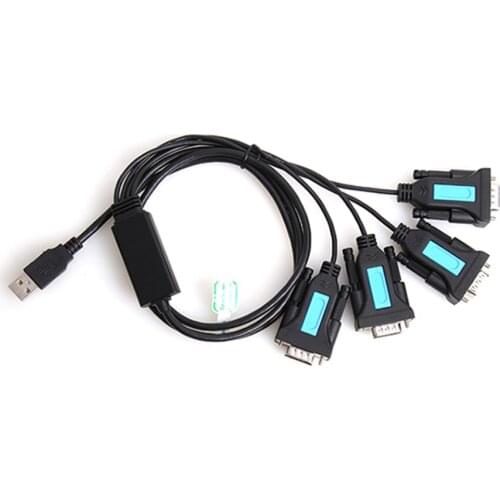 4 Port USB to RS232 RS-232 9-Pin DB9 Serial Cable Male A Converter Adapter with PL2303 Chipset PC Notebook Windows Accessories