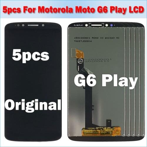 5pcs For Motorola Moto G6 Play XT1922 XT1922-3 XT1922-4 LCD Display Touch Screen Digitizer Assembly Screen For Moto G6 Play LCD