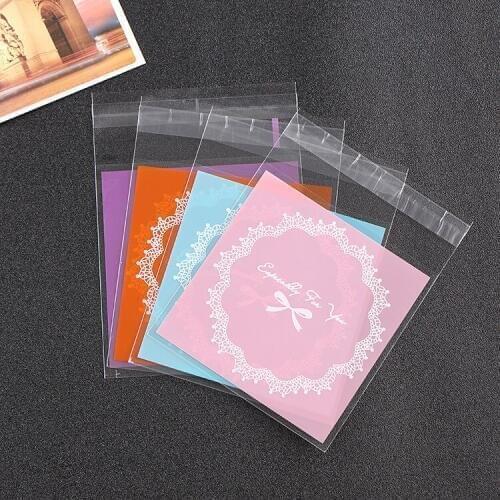 500PCS For you Cellophane Cookies Bags Christmas Gift Biscuit Plastic Bags Wedding Candy Packing OPP Bags with Self Adhesive