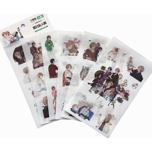 6 Sheets/Set Anime Natsume Yuujinchou Decorative Sticker DIY Diary Scrapbooking Label Stickers Gift Stationery