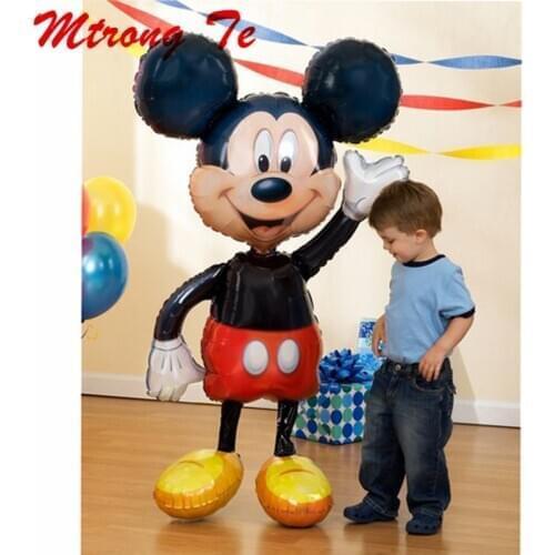 1pc Large Mickey Minnie Mouse Head Foil Balloon Kids Birthday Party Decoration Baby Shower Supplies Inflatable Balloons