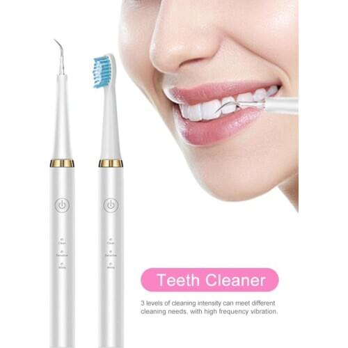 Household Dental Calculus Remover Electric Tartar Remover Tartar Ultrasonic Whitening USB Rechargeable Tooth Cleaner
