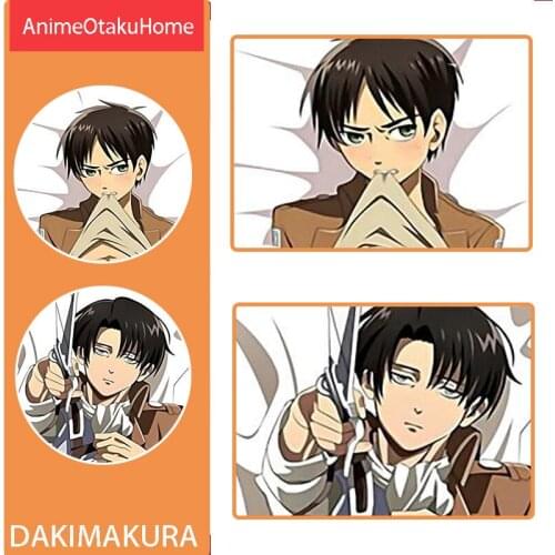 Japan Anime Attack on Titan Shingeki no Kyojin Ackerman Levi Pillowcases Dakimakura Hugging Body Pillow Case Cover Bedding Gift