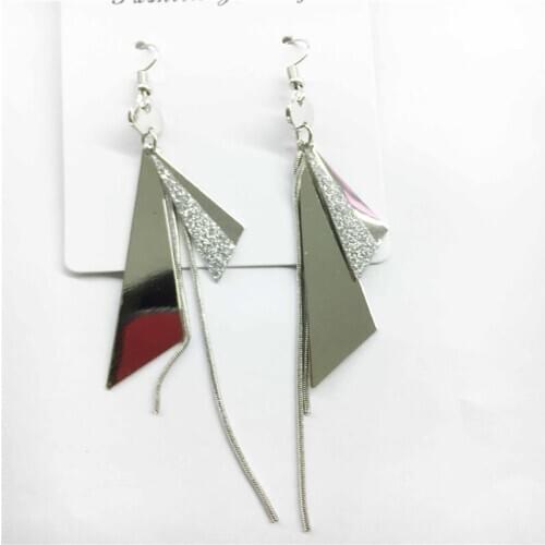 Korean INS Long Temperament Web Celebrity Hot Style Anti-Allergy Jewelry Earrings Match Personality Tassel Students