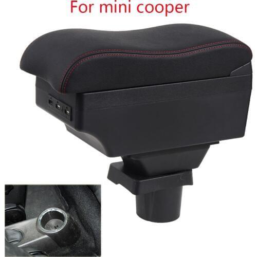 For MINI Cooper armrest box Countryman R60 R53 R56 R57 R58 Car Armrest box nterior Retrofit parts Center Storage box USB
