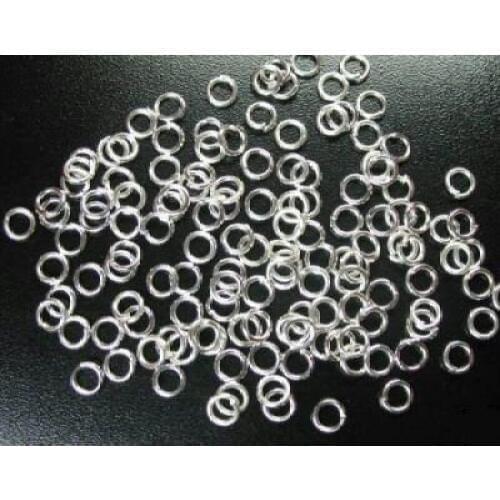 Beautiful Bead 500pcs Silver Plated Open Jump Rings 4mm