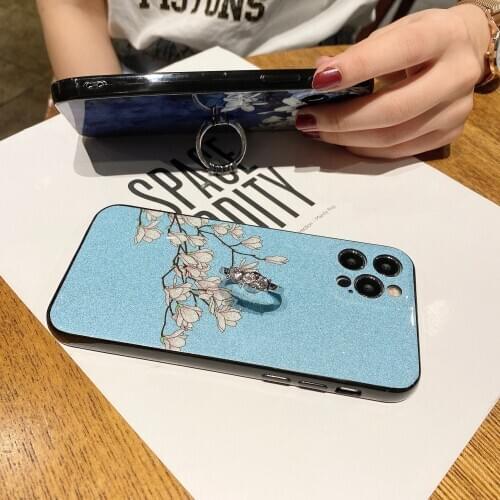 Fashion Glitter Flower Phone Cover For Samsung A42 Soft TPU Case