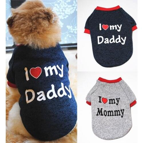 Autumn Winter Warm Cute Dog Clothes Short Sleeve Coat Creative Letter Costume Sweatshirt Small Medium Dog Hoodies Clothes