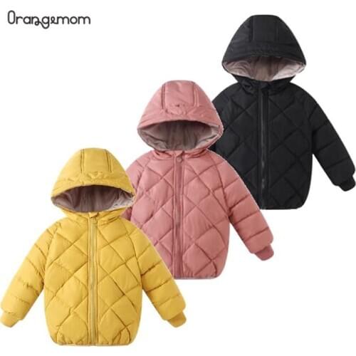 1-6y Kids Toddler Baby Girl & Boy With Hoodie Zipper 2020 Winter Thick Coat Warm Jacket Cotton Soild Color Outwear Coats Jackets
