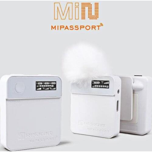 Relacart Mi2 Portable Mini Microphone Kit 2.4G Digital Wireless Lavalier Mic for Phone Camera MiII 1 TO 2 For Interview Vlog