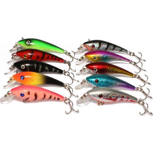 HiUmi 4.4G 5.7CM 10Color Bass Fishing Lures Crank Bait Crankbait Tackle Swim bait wobblers fishing japan Hard Crazy Fish Lure