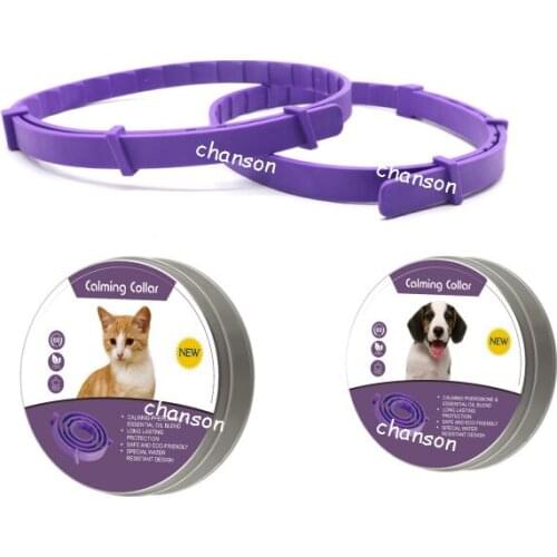 38/62cm Pet Calm Collar Cat Dog Soothe Collar Adjustable TPR Neck Strap Relieve Anxiety Remove Restlessness Protection