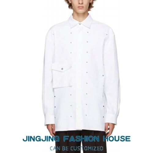 S-7XL!!2021 new trend mens loose shirt European and American personality simple jacket fashion and lean smart casual shirt