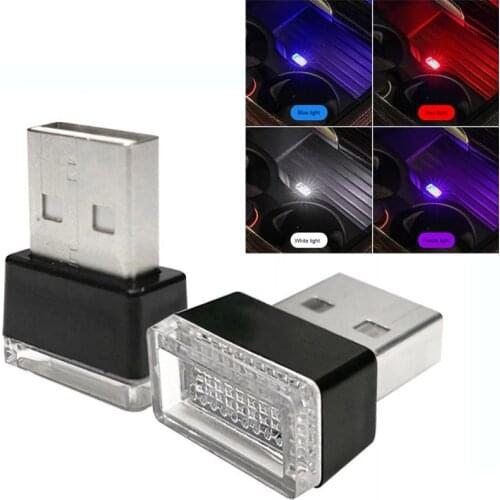 Car Interior Ambient Light 4 Colors LED Neon Mini Usb Atmosphere Lamp for Skoda Octavia Fabia Rapid Superb Yeti Roomster