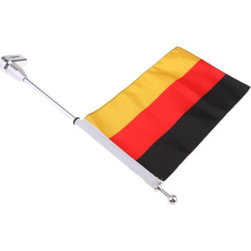 Silver Luggage Bracket Mount Flagpole Flags For GoldWing GL1500/1800