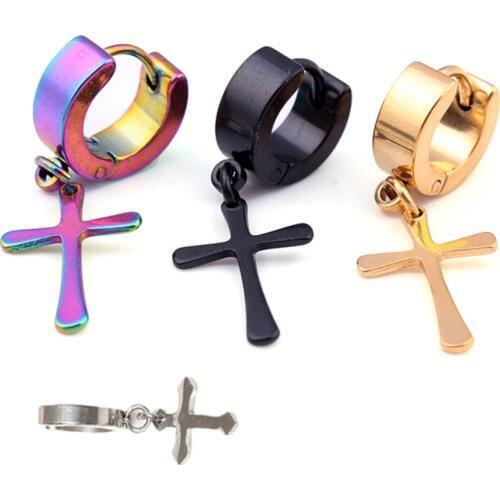 1 Pc Fashion Women Drop Earrings Cross Upper Ear Cartilage Earring For Women Men Dangle Earring