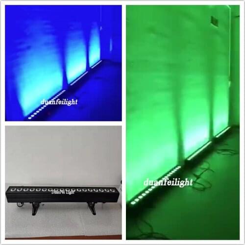 12 lot hight bright indoor dmx rgbw led wall washer bar ip20 4in1 led strip bar 18x10w