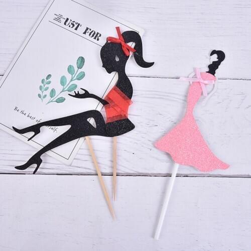 High Heels Lady Girl Acrylic Cupcake Cake Topper For Wedding Girls Birthday Party Cake Decorations Party Supplies 1 Pcs