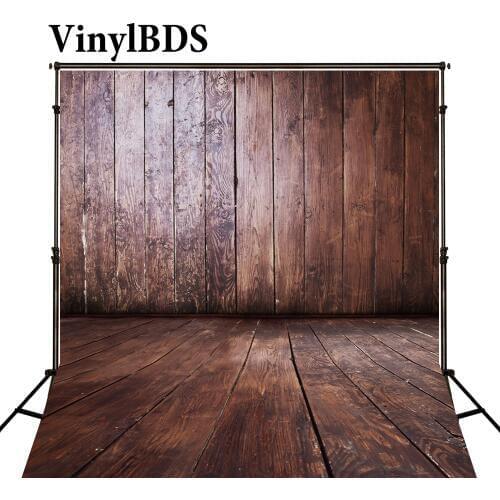 VinylBDS Photography Backdrops Old Wooden Interior Bright Wood Brick Wall Backgrounds for Photo Studio NTZC-130