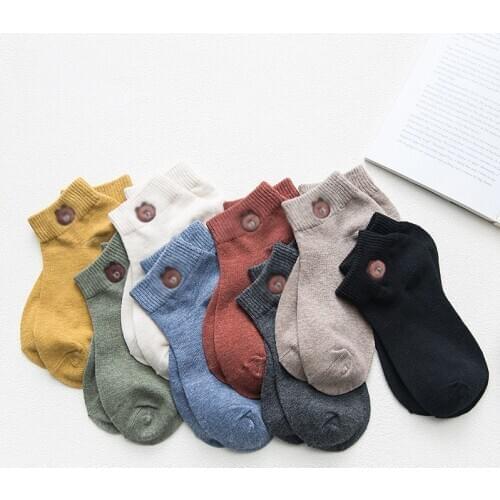Winter Womens Socks Teddy Bear SocksTeddy Bear SocksTen Color Low Tube Polyester Leisure Sports SocksTen Pairs of Bag Socks