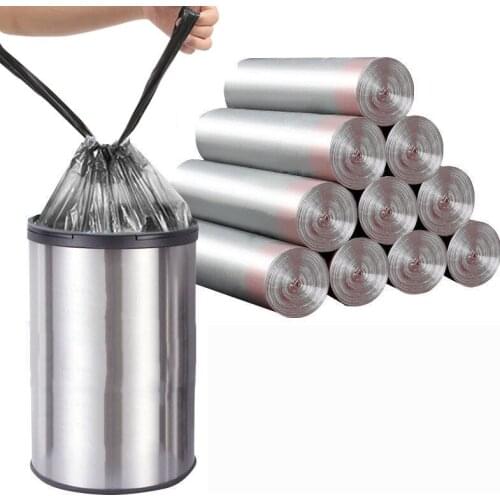 150pcs Thickened Portable Garbage Drawstring Garbage Bags with handle Storage Bag For Home Waste Trash Bags Household Disposable