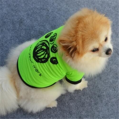 1PUOUPUOU Cartoon Dog Clothes Cotton Pet Dog Clothing Summer Dogs Jacket Coat T-shirt for Small Medium Dogs Puppy Outfit XS-L