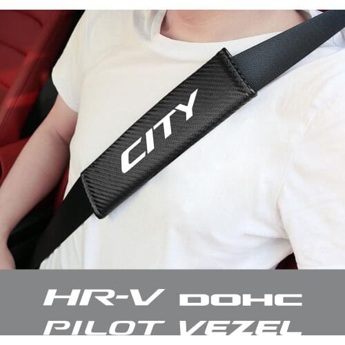 2PCS Car Styling Seat Belt Pad Sleeve Safety Cover For Honda CITY DOHC HR-V LEGEND Modulo ODYSSEY PILOT VEZEL VTEC Accessories