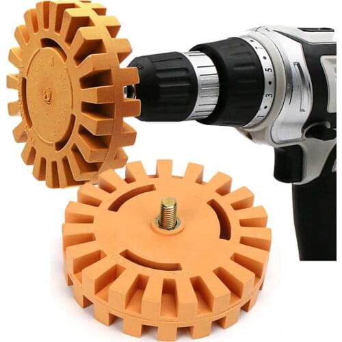 25mm Diameter Rubber Eraser Wheel Sticker Film Glue Remover Pneumatic Decal Paint Cleaner Disc Pneumatic Tools