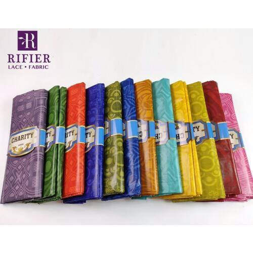 African Nigerian Bazin Riche Lace Beautiful Jacquard Design Brode Fabric 5 Yards New Packaging For India Women Or Men Material