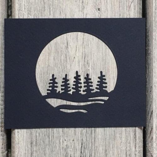 ArtScrap Winter landscape (not clipped at the edge) Scrapbooking Decorative Craft Embossing Die Cuts | Art: 299