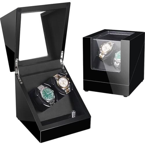 Automatic Double Watch Winders Box Motor Rotator Watch Winding Luxury Watch Cabinet Clock Casket Organizer Display Storage Boxes