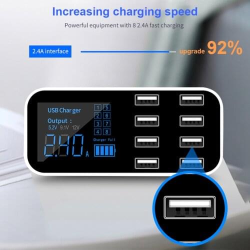 Car Charger Multi-Port USB Fast Charging with LCD Display Universal Cigarette Lighter Charger Auto Accessories