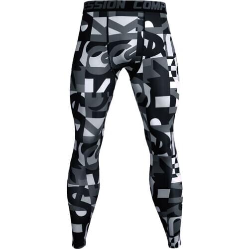 Quick Dry Men Pro Camouflage Print Compression Running Tights Sport Leggings Mens Fitness Training Stretch Slim Pants