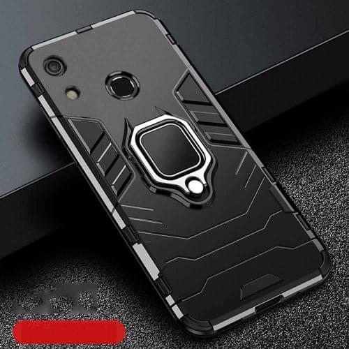 For Honor 8A Case Armor Metal Ring Holder Phone Case for Huawei Honor 8A Pro Prime 2020 Y6s Y 6s Shockproof Cover + Fingerprint