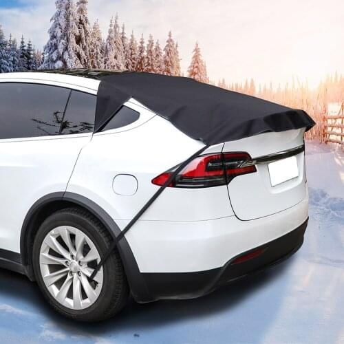 Black 600D Oxford Fabric Car SUV Truck Rear Windshield Snow Cover Sun Shade Universal Winter Windscreens for Automobile